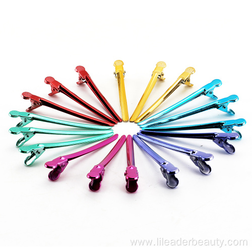 Colorful Metal Sectioning Hair Clips Duck Bill Clips